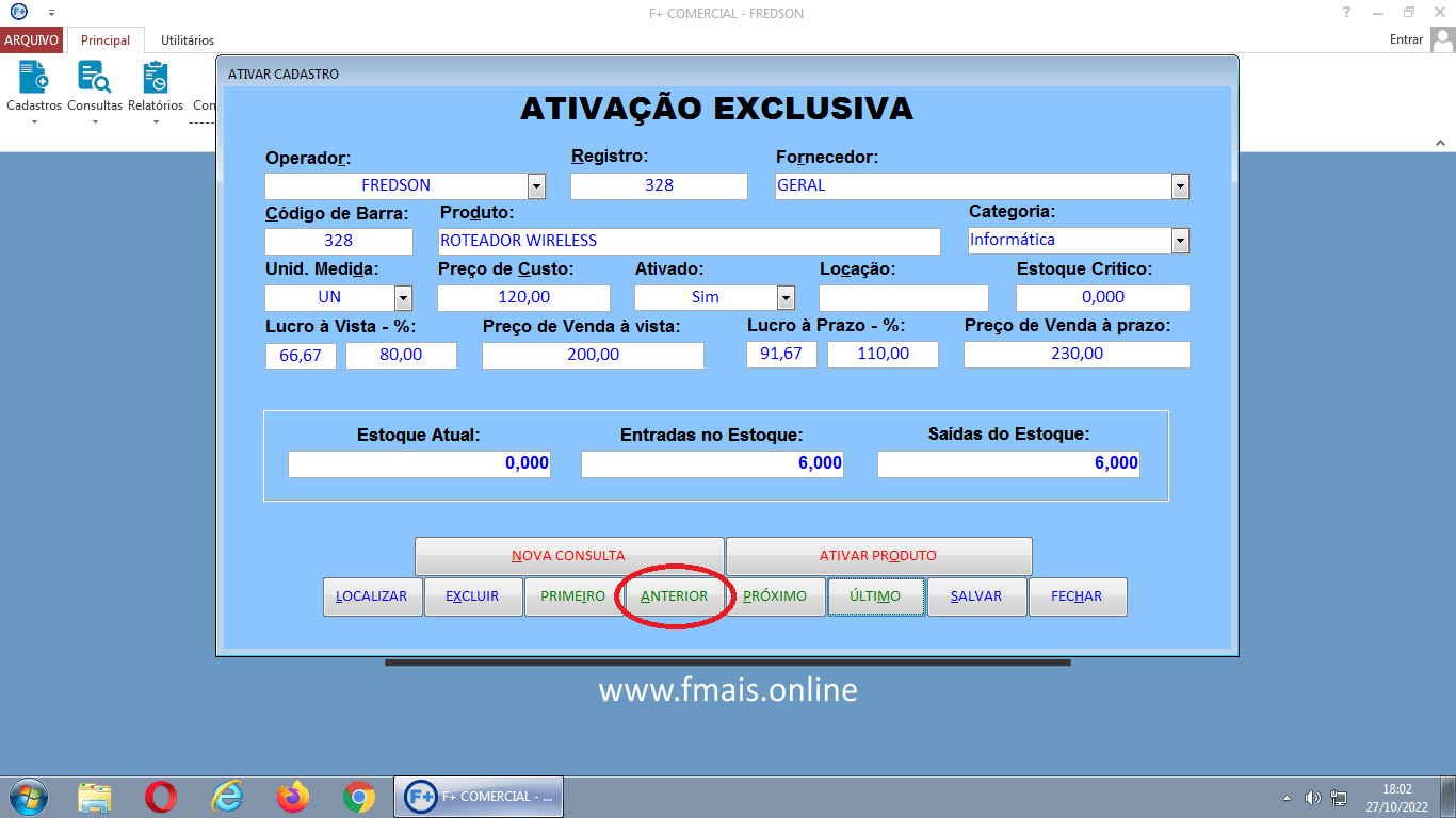 Ativando Produtos e Corrigindo Cadastros