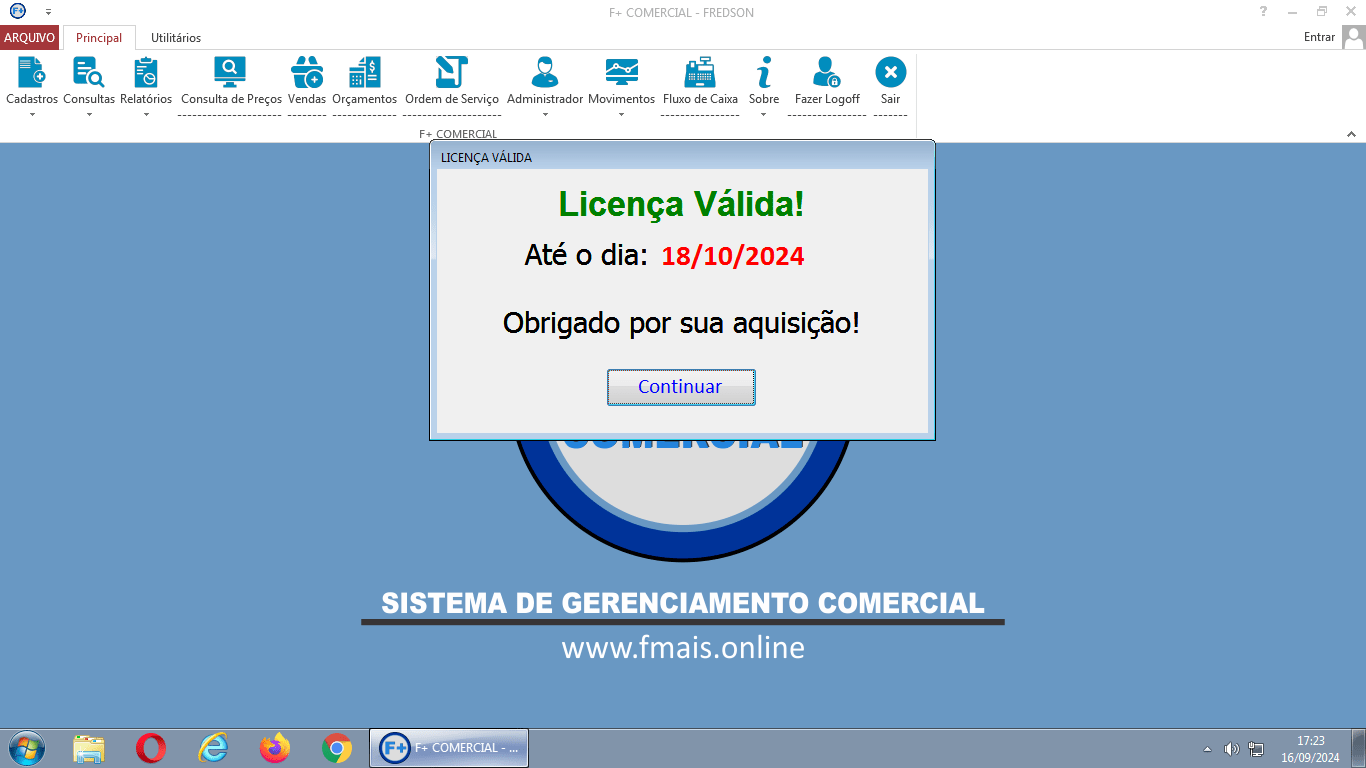 Licenciando o Sistema