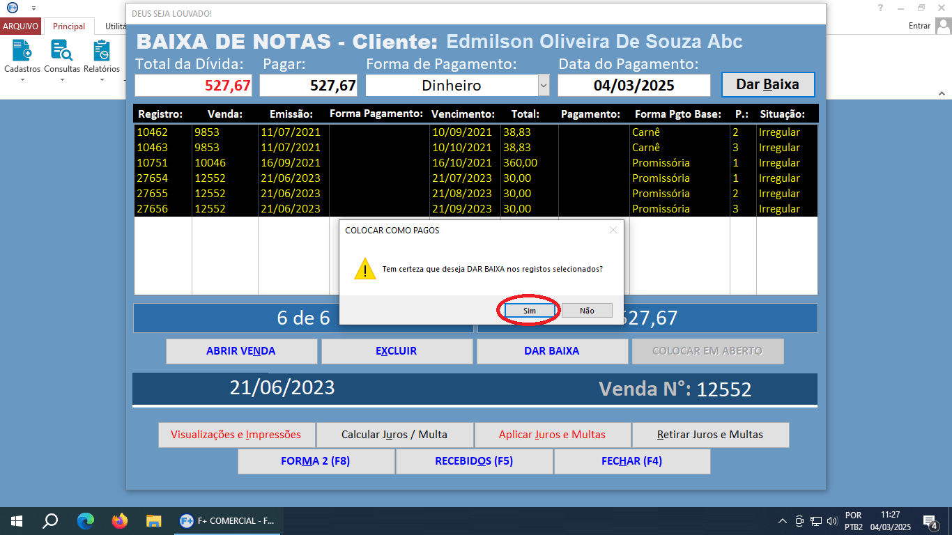Recebendo Pagamentos de Notas de Saída Recebendo Pagamentos de Notas de Saída