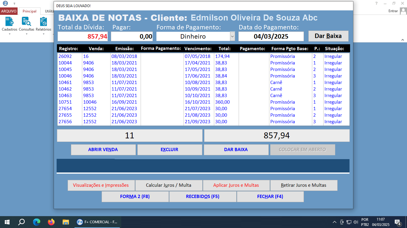 Recebendo Pagamentos de Notas de Saída Recebendo Pagamentos de Notas de Saída