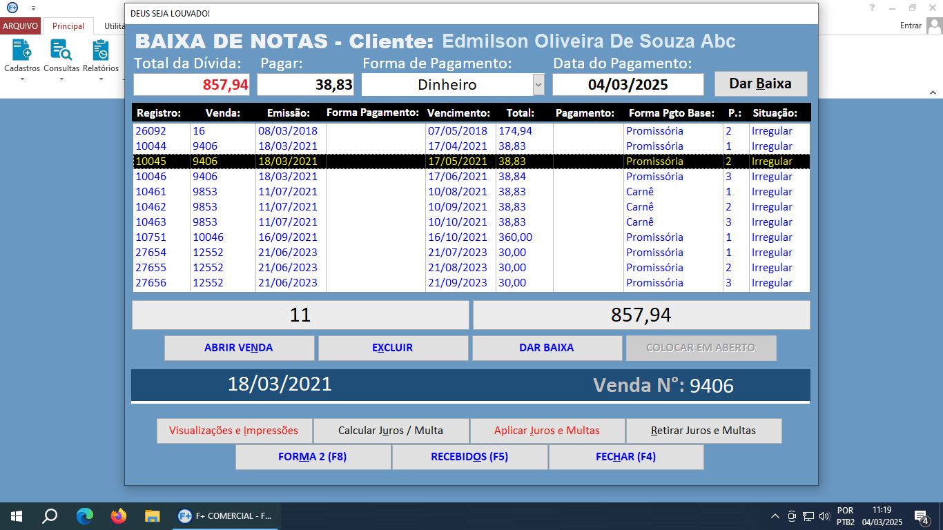 Recebendo Pagamentos de Notas de Saída Recebendo Pagamentos de Notas de Saída