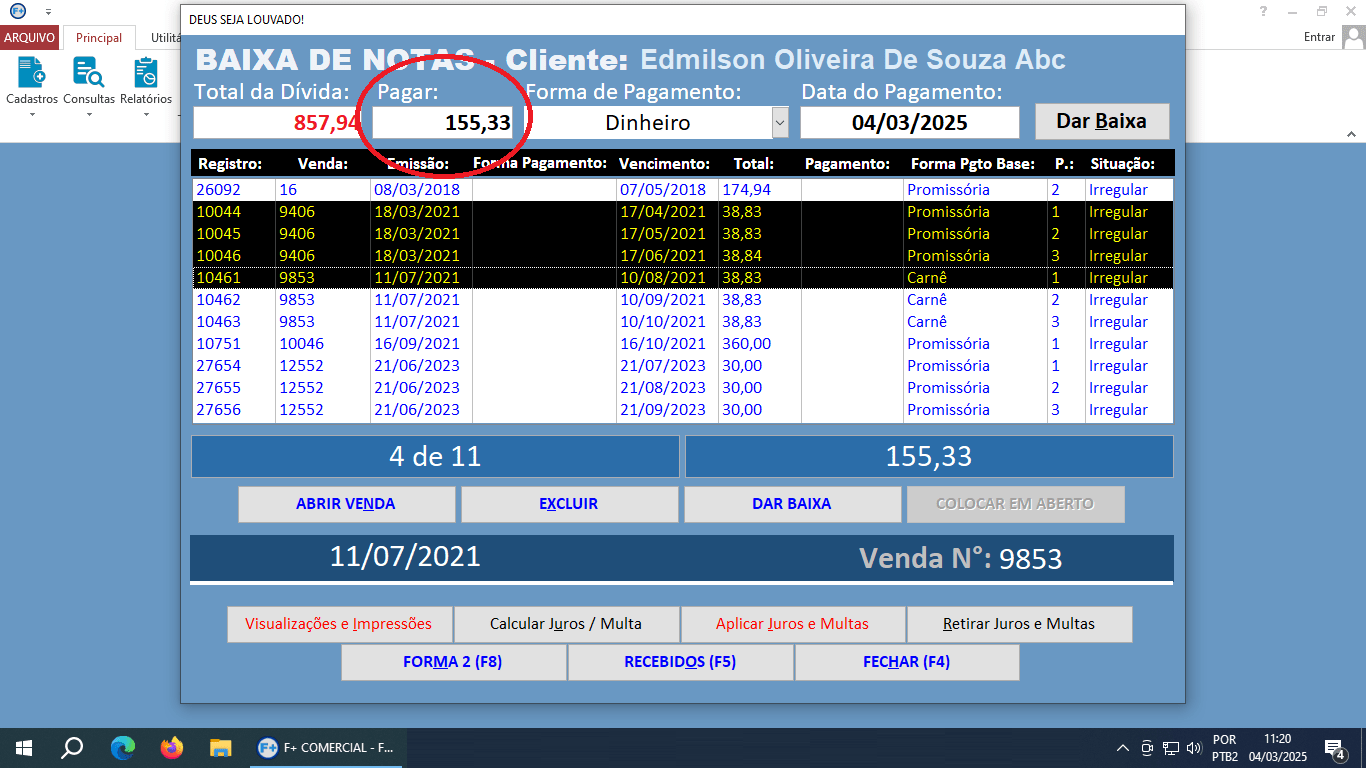 Recebendo Pagamentos de Notas de Saída Recebendo Pagamentos de Notas de Saída