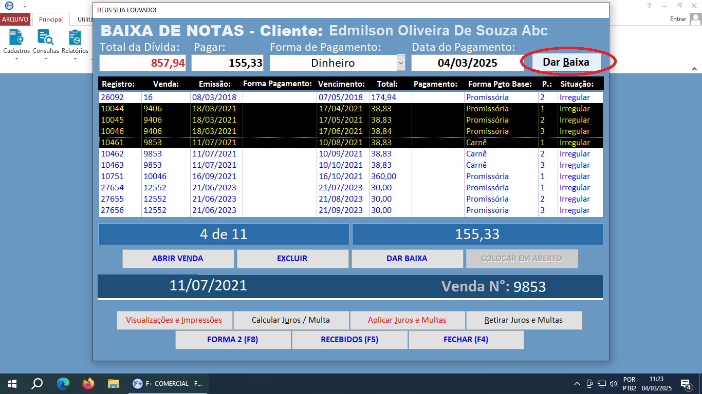 Recebendo Pagamentos de Notas de Saída Recebendo Pagamentos de Notas de Saída