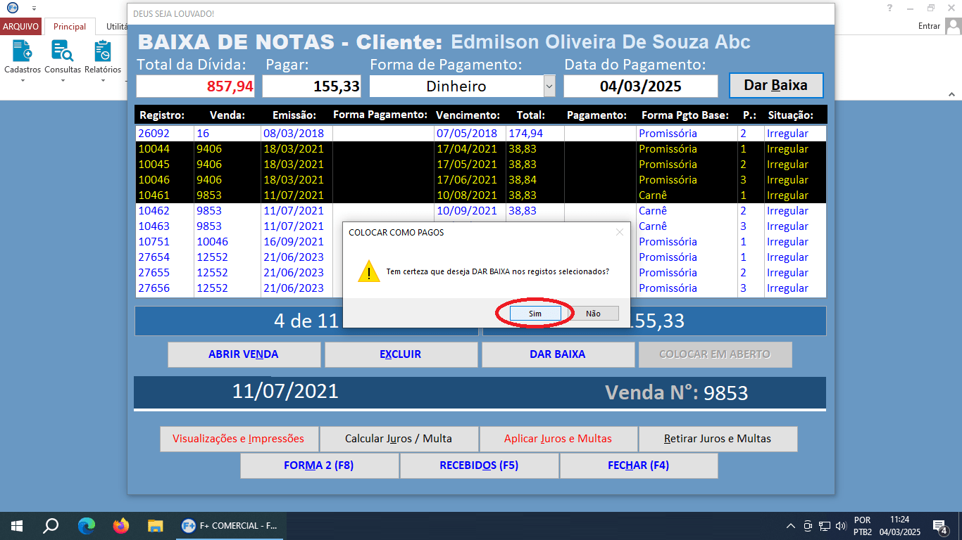 Recebendo Pagamentos de Notas de Saída Recebendo Pagamentos de Notas de Saída