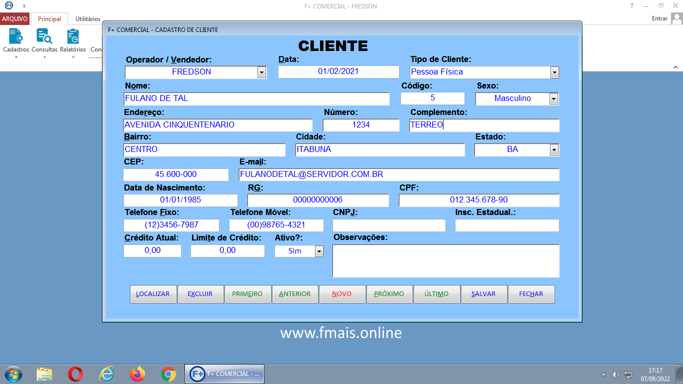 Cadastro de Clientes