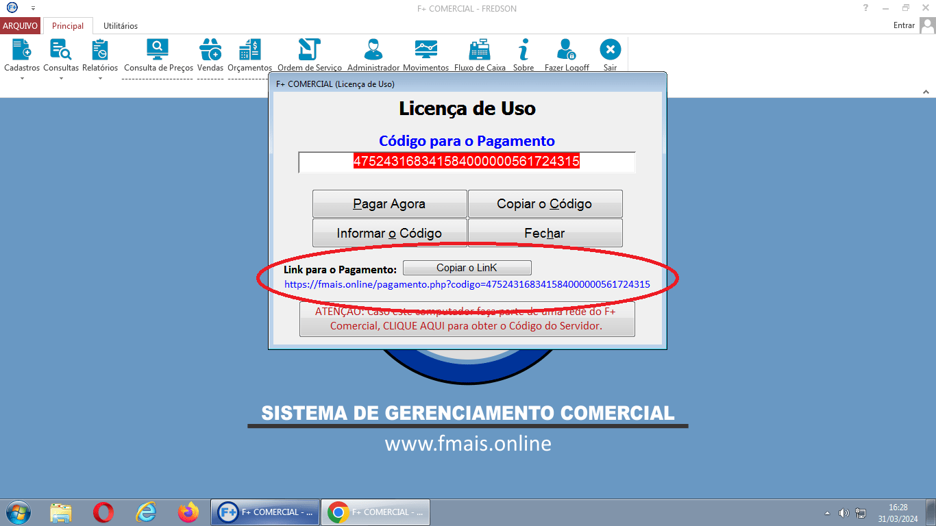 Licenciando o Sistema