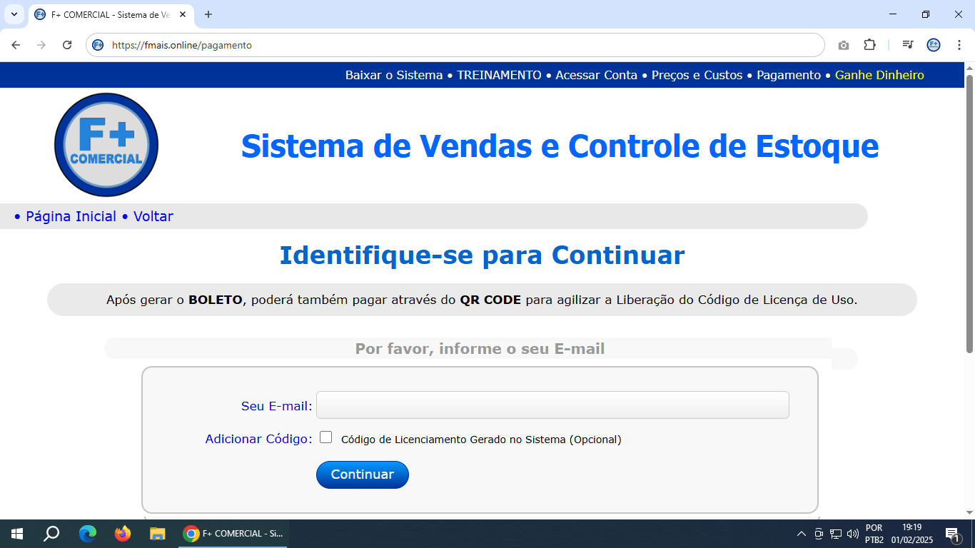 Licenciando o Sistema