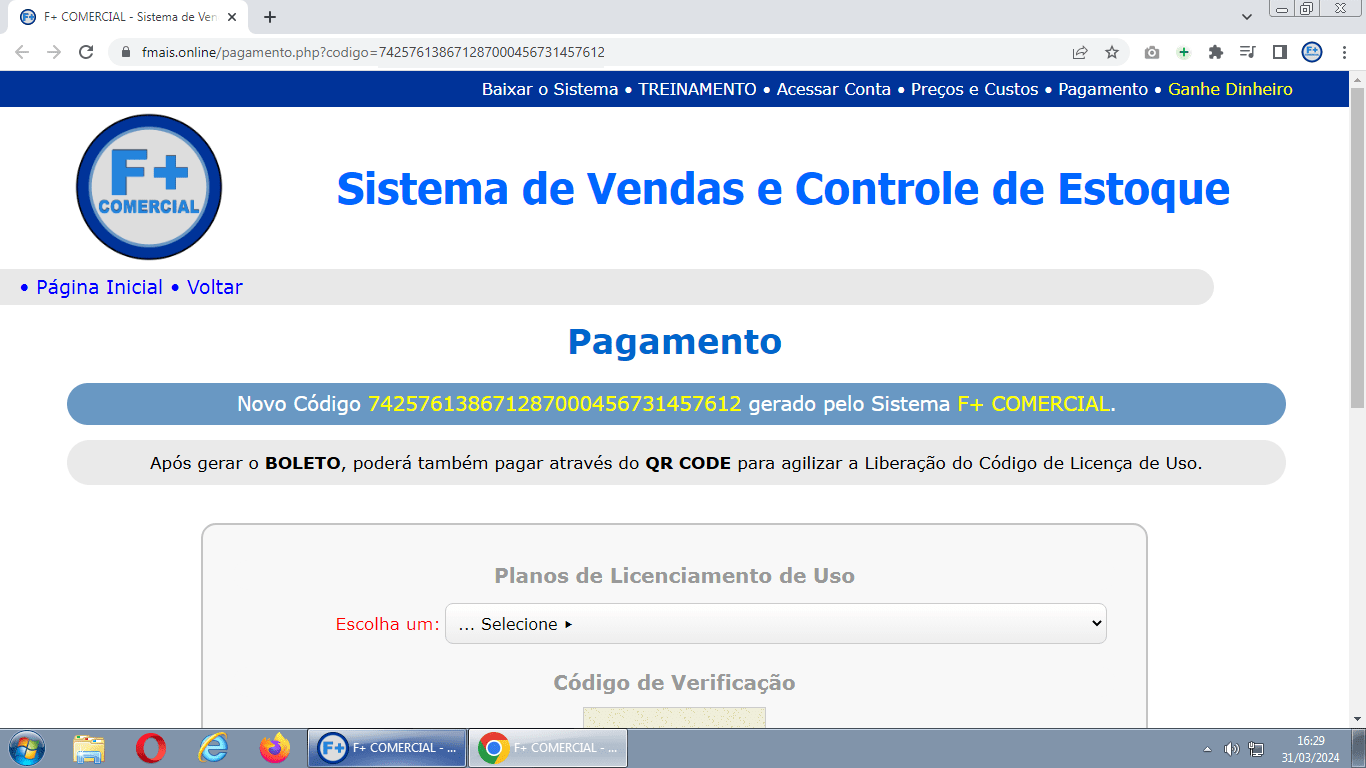 Licenciando o Sistema