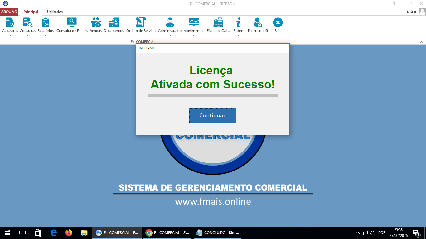 Licenciando o Sistema
