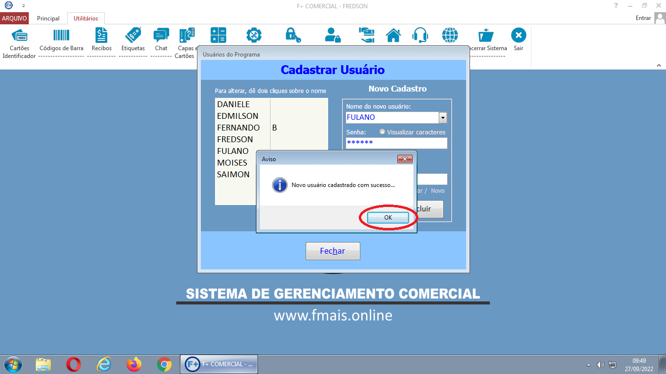 Criando Contas de Usuários e Senhas de Acesso