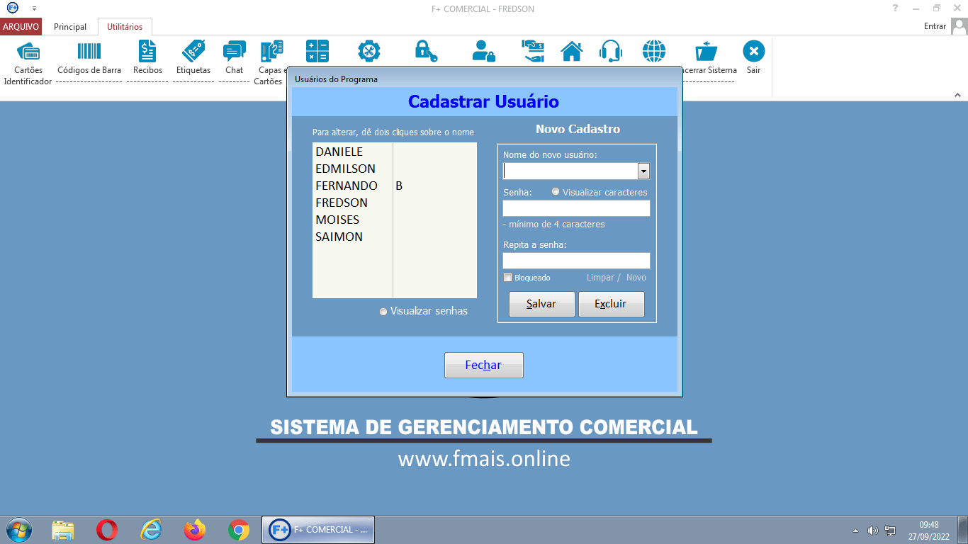 Criando Contas de Usuários e Senhas de Acesso