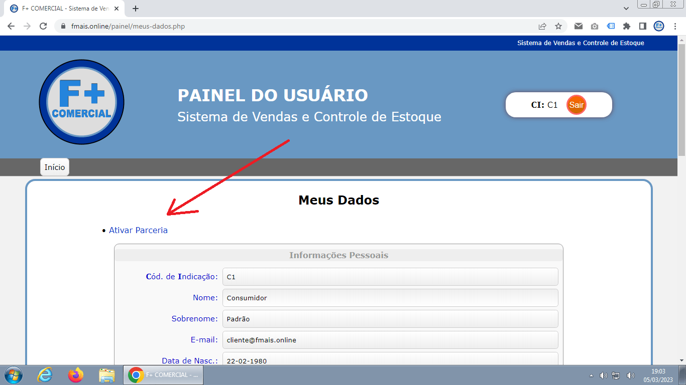 Identificador da Conta