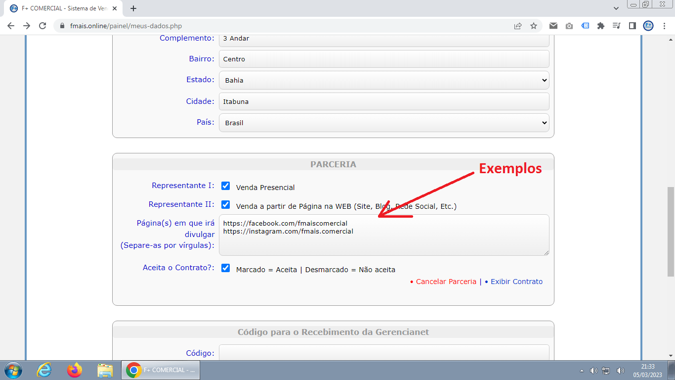 Identificador da Conta