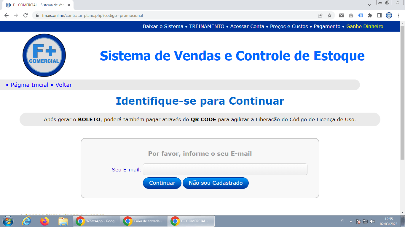 Licenciando o Sistema