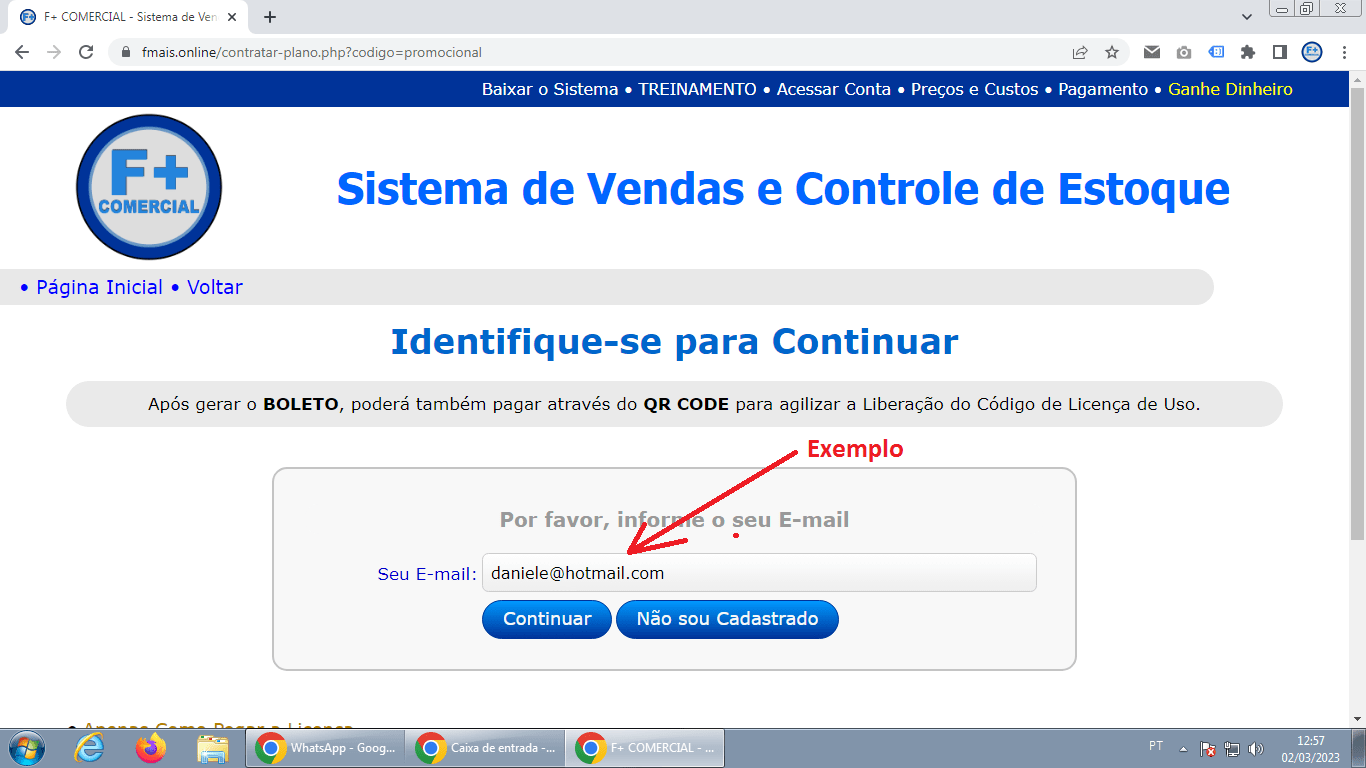 Licenciando o Sistema