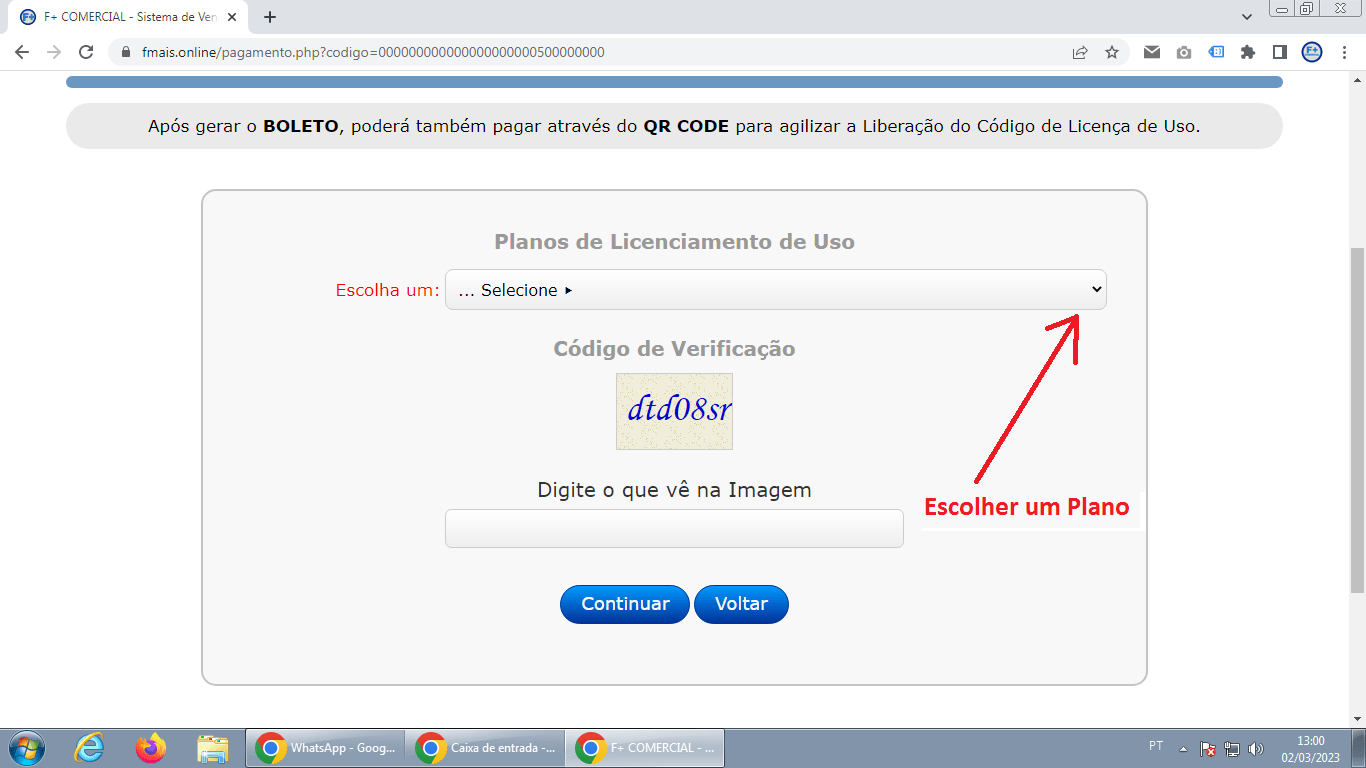 Licenciando o Sistema