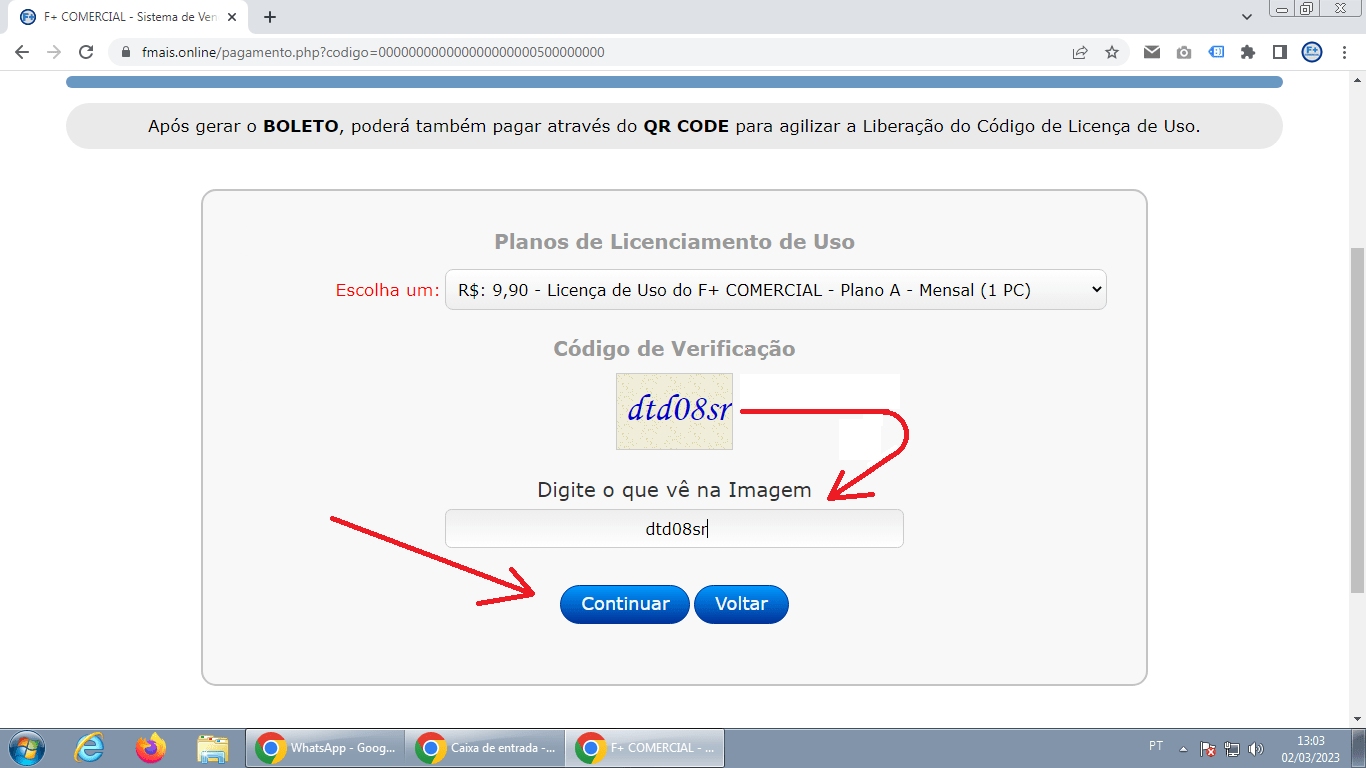 Licenciando o Sistema