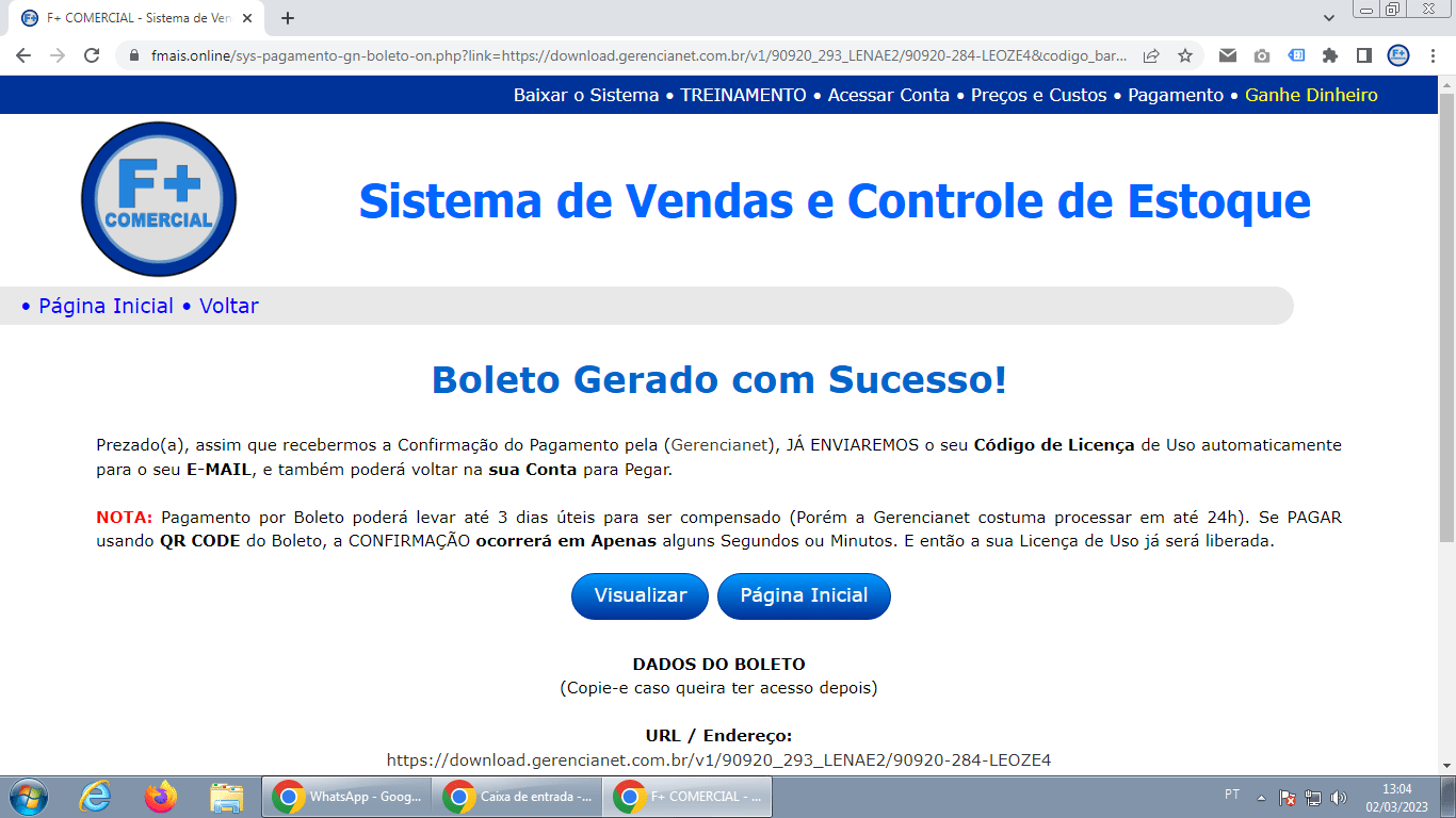 Licenciando o Sistema