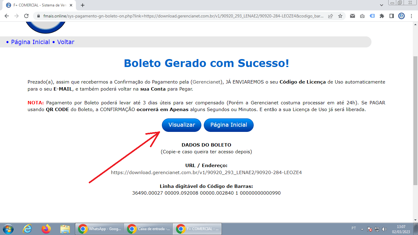 Licenciando o Sistema