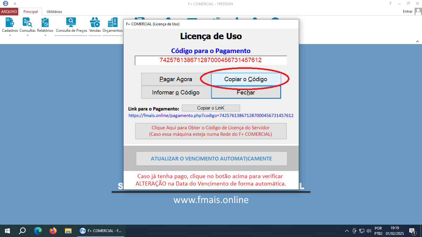 Licenciando o Sistema Licenciando o Sistema