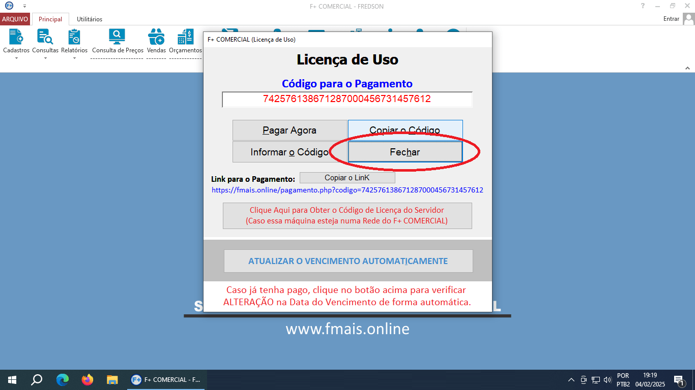 Licenciando o Sistema Licenciando o Sistema