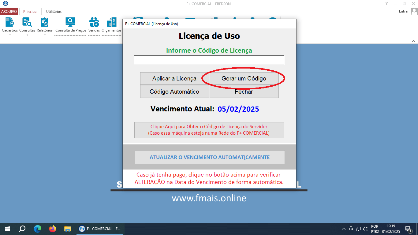 Licenciando o Sistema Licenciando o Sistema