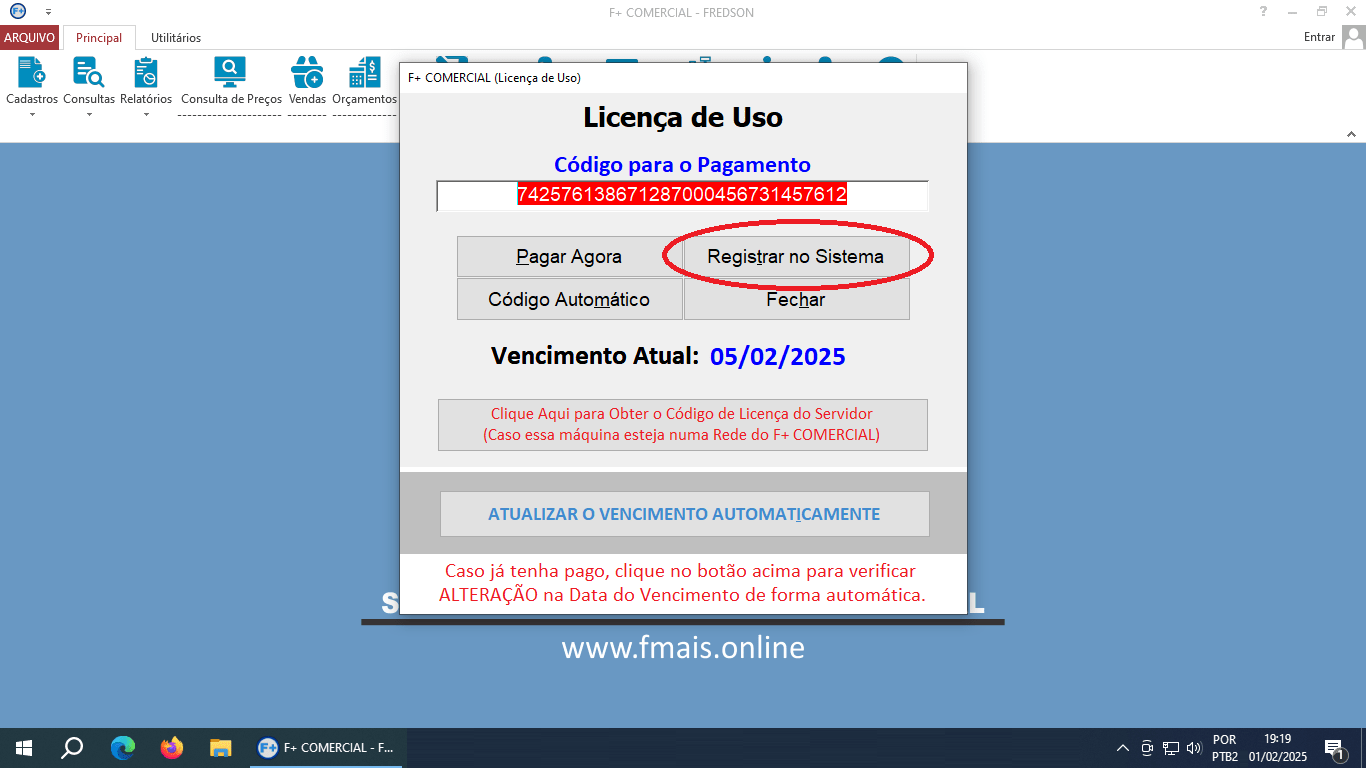 Licenciando o Sistema Licenciando o Sistema
