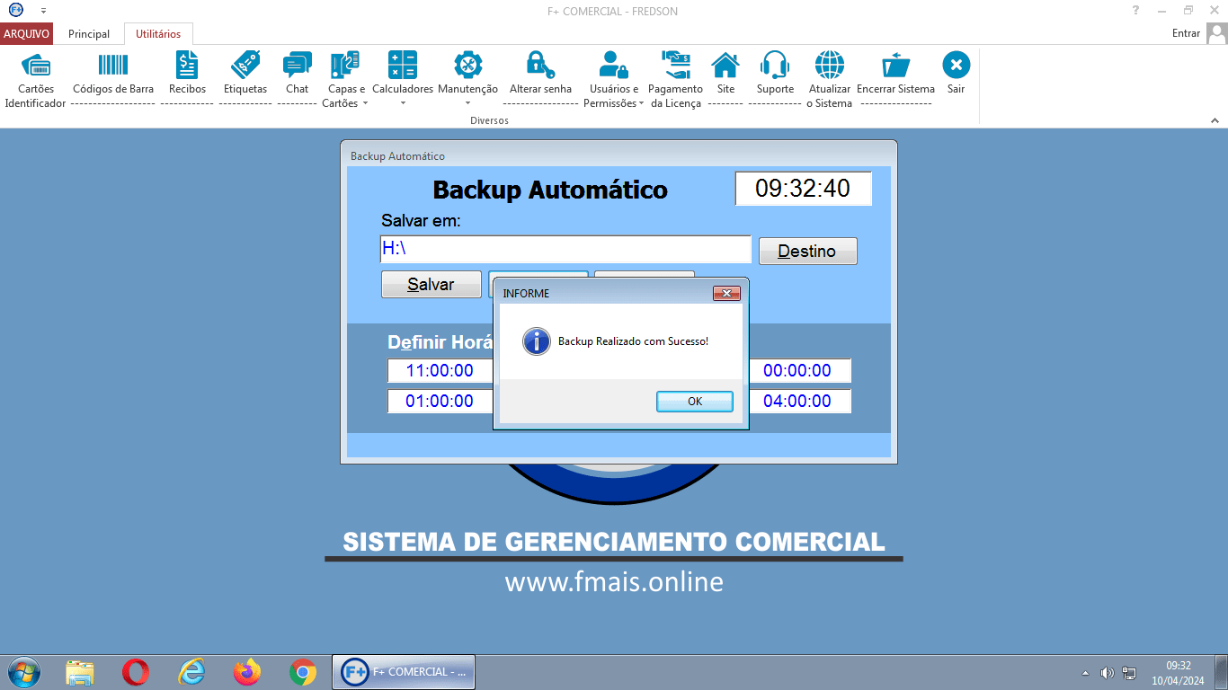 Programando o Backup Automático