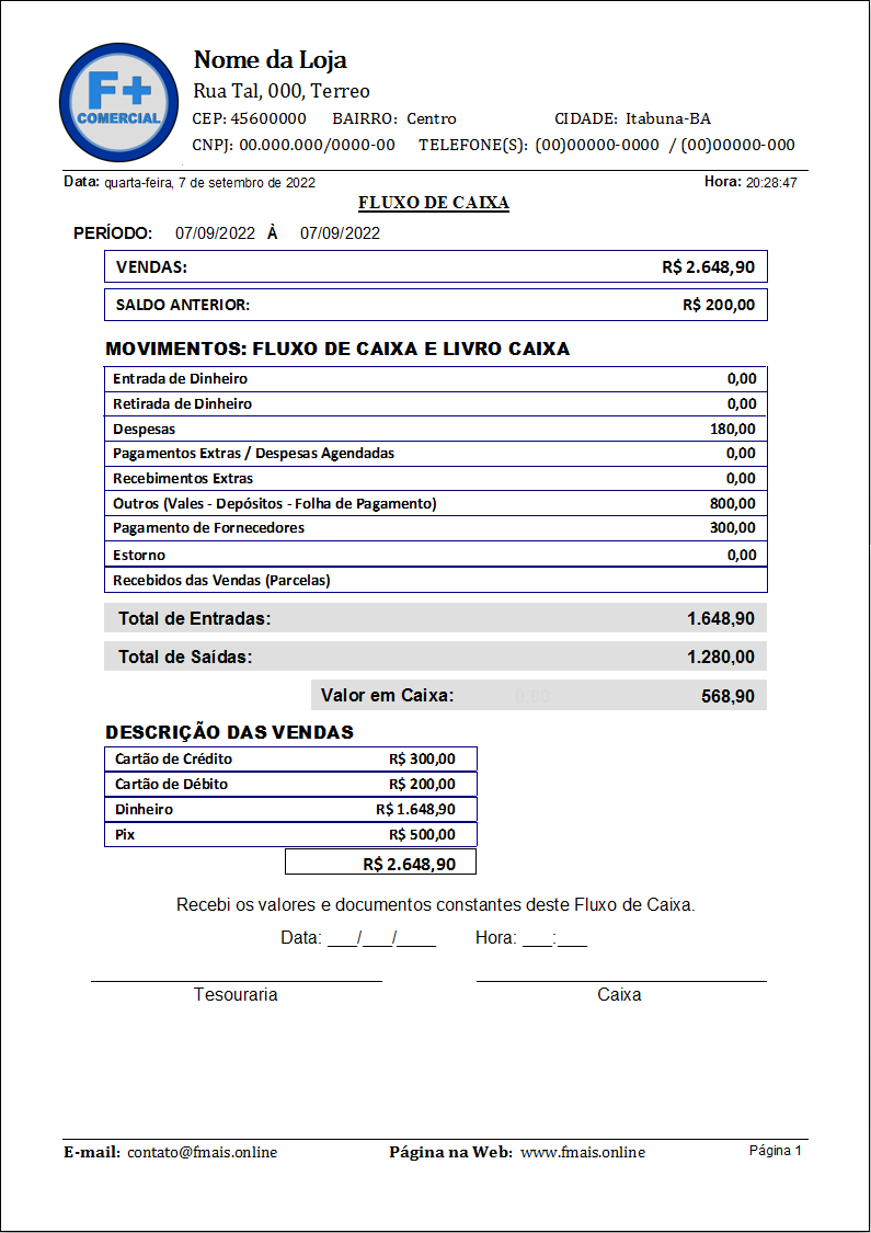 Fluxo de Caixa