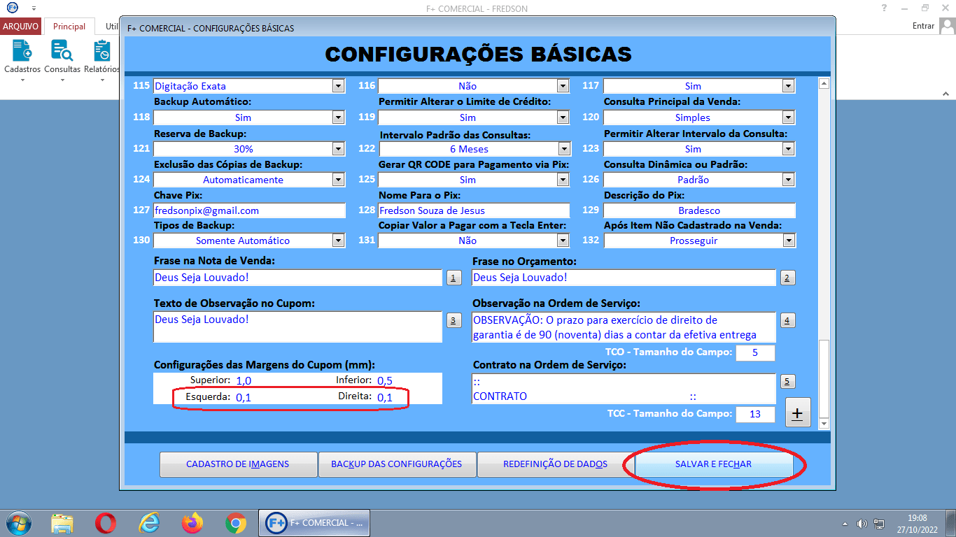 Selecionando Impressoras