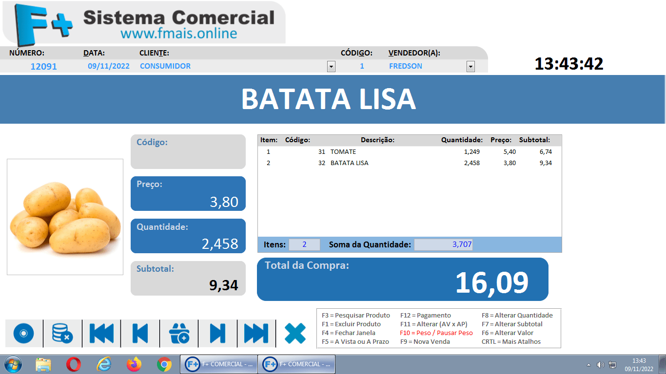 Vendas com Balança