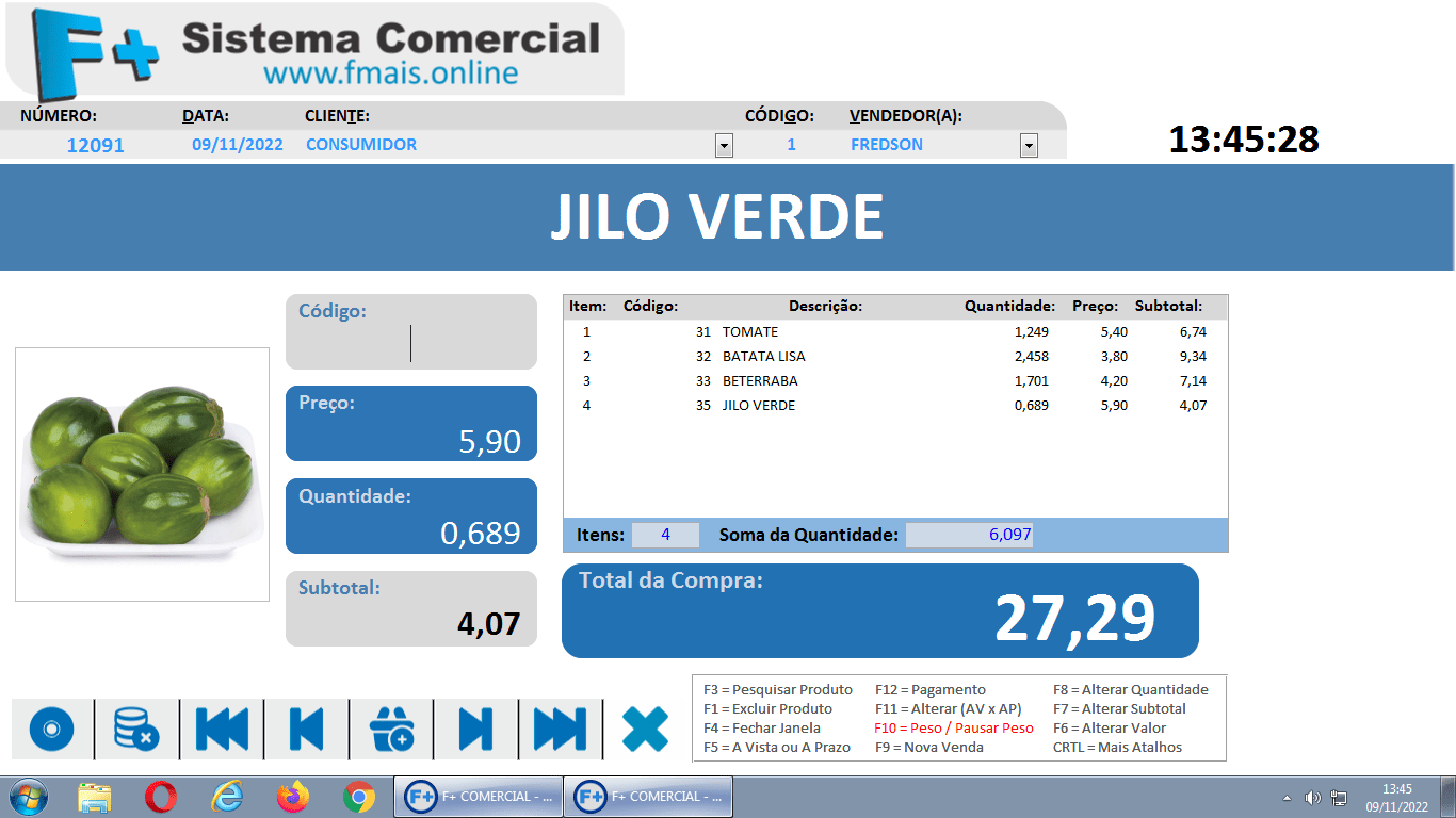 Vendas com Balança