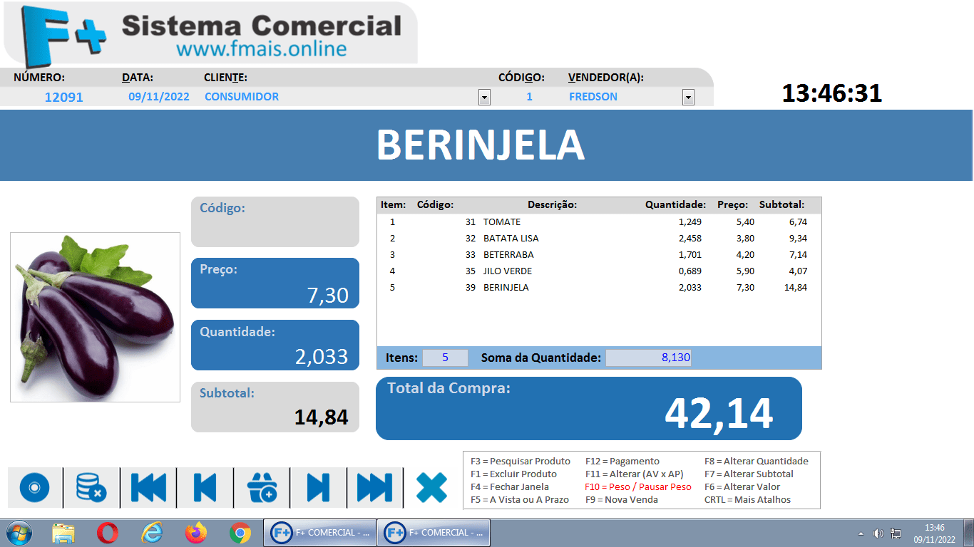 Vendas com Balança