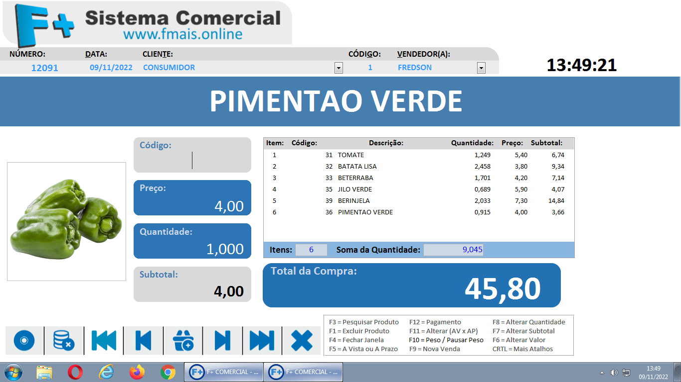 Vendas com Balança